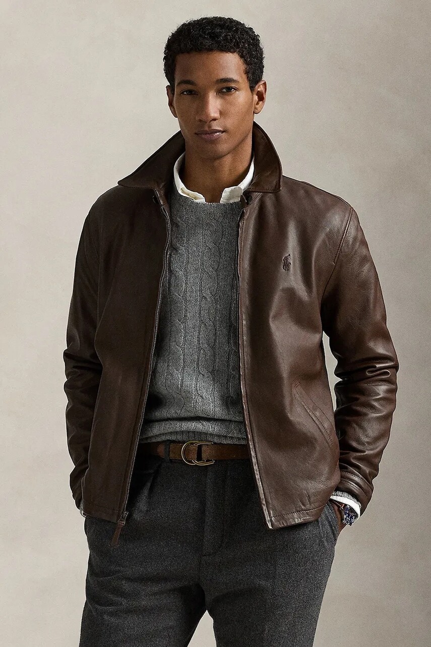 Kožená bunda Polo Ralph Lauren