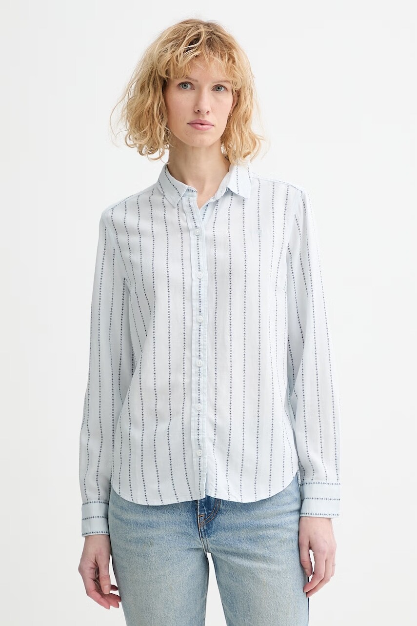 Košeľa s prímesou ľanu Levi's NEW CLASSIC FIT BW