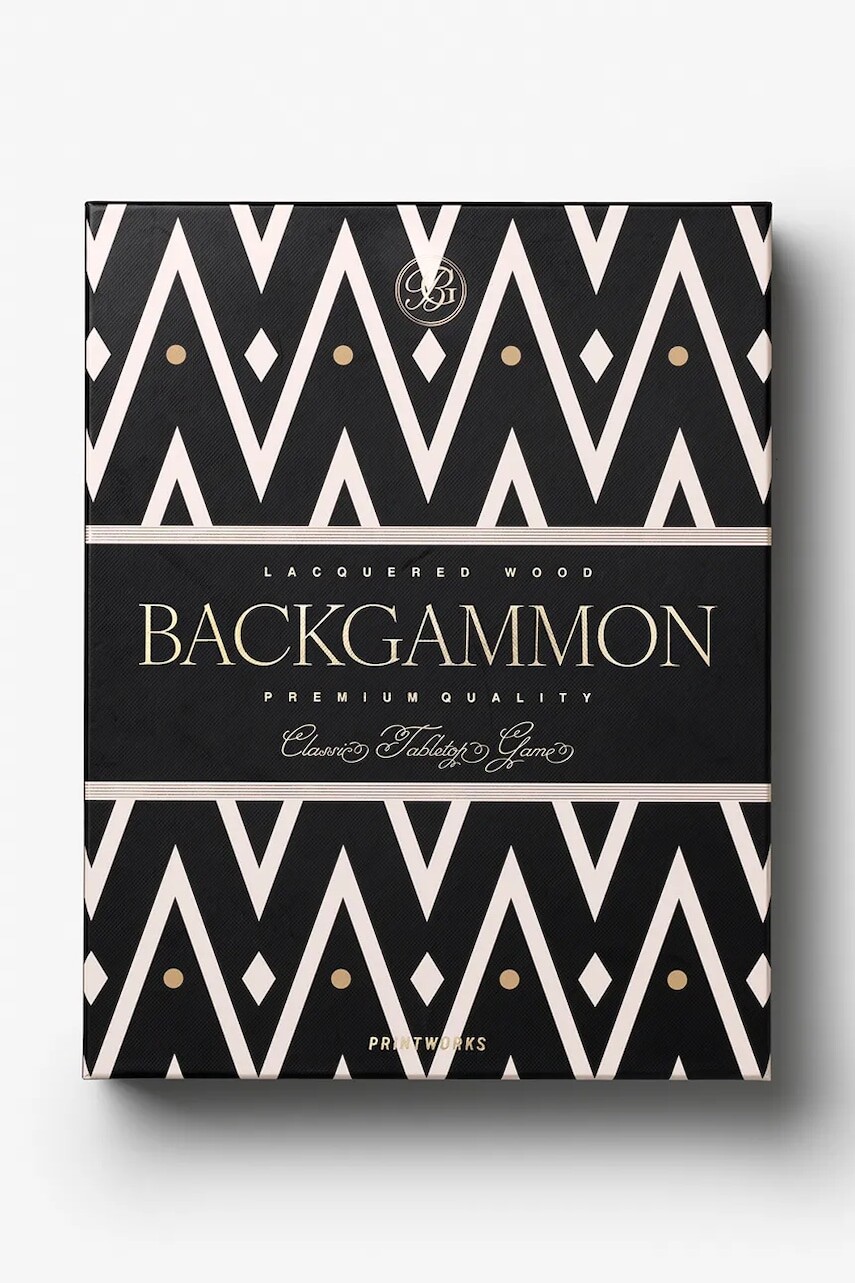 Stolná hra Printworks Lacquered Backgammon 24 x 31 cm