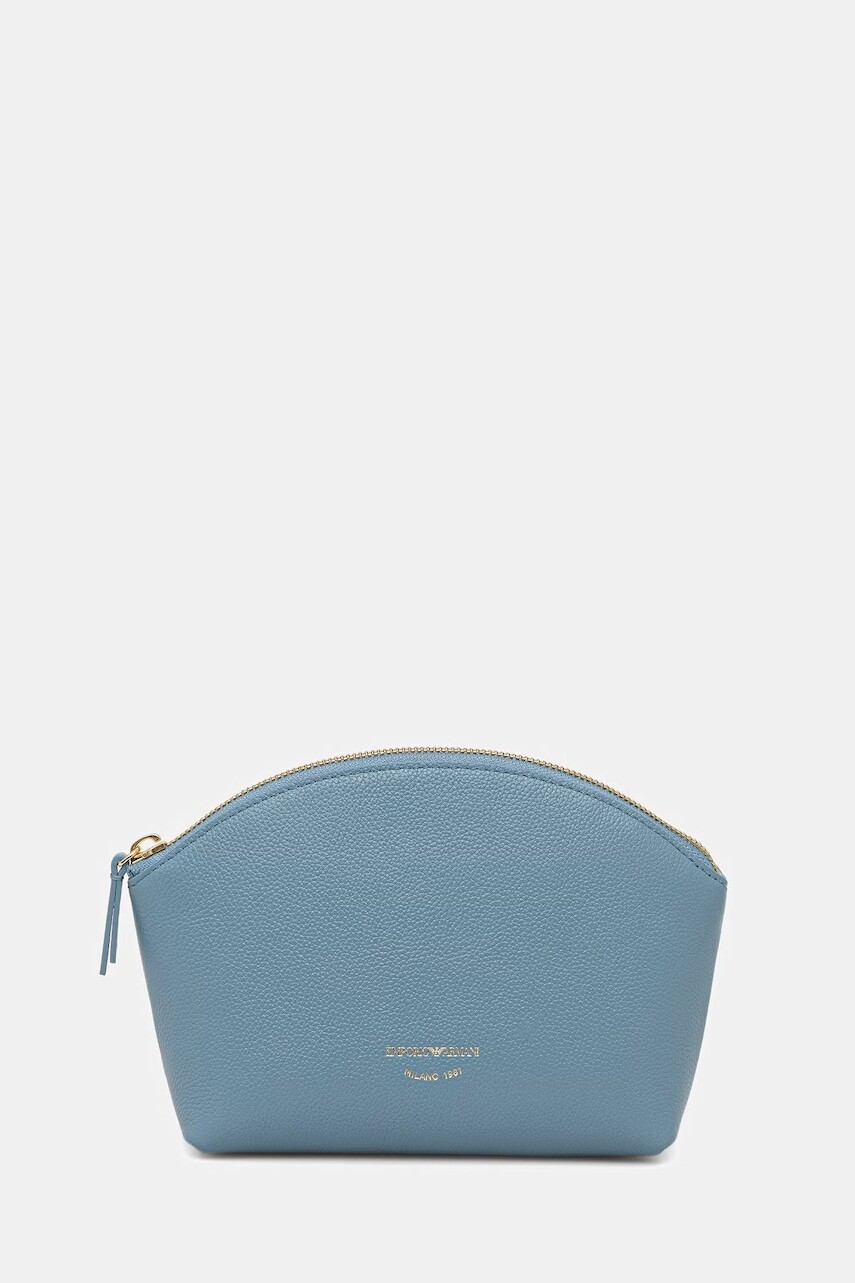 Kožená kozmetická taška Emporio Armani