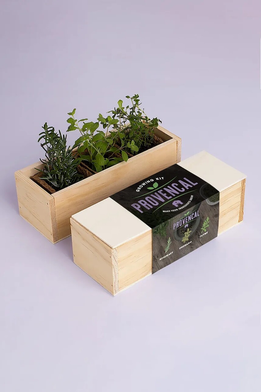 Súprava na pestovanie byliniek RESETEA Provencal Growing Kit 21 x 7,8 x 6,5 cm