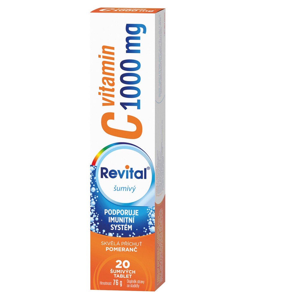REVITAL Vitamín C 1000 mg Pomaranč 20 šumivých tabliet, poškodený obal