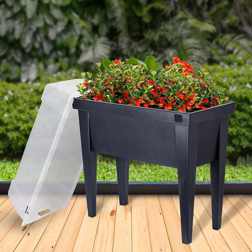 Kvetináč/Parenisko E&K s krytom 80x40x88 antracyt 4075