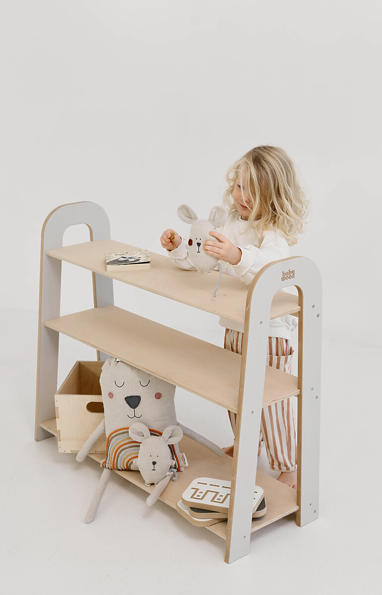 Regál SLIM M - biely