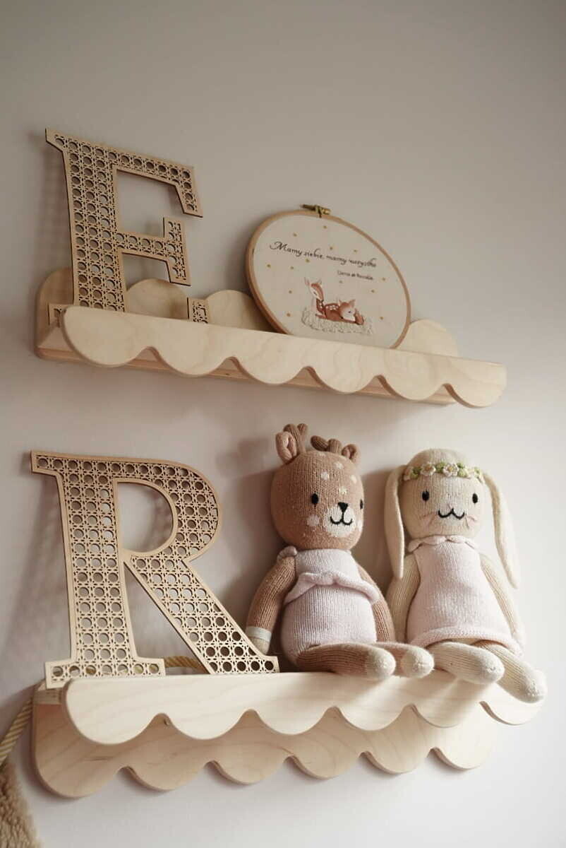 Polica WAVE - prírodná