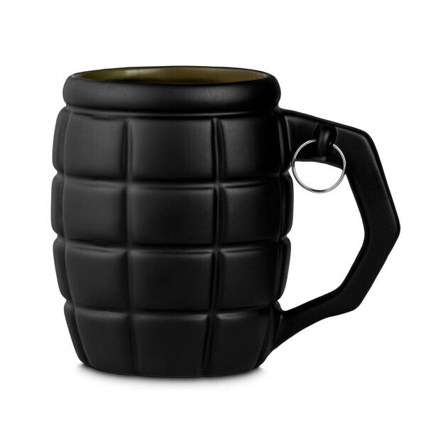 Veľký hrnček v tvare granátu - čierny