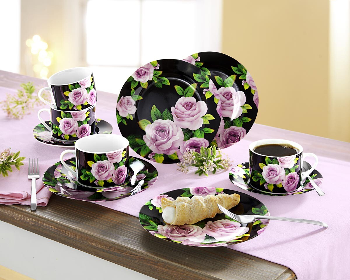 Kávový servis Black Rose, 12dielna sada