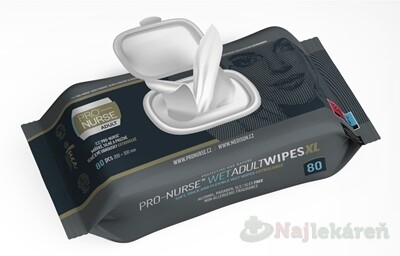 ProNURSE Vlhčené OBRÚSKY XL pre dospelých 20x30 cm  80 ks
