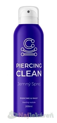 PIERCING CLEAN Jemný Sprej na čistenie piercingu a rán 200 ml