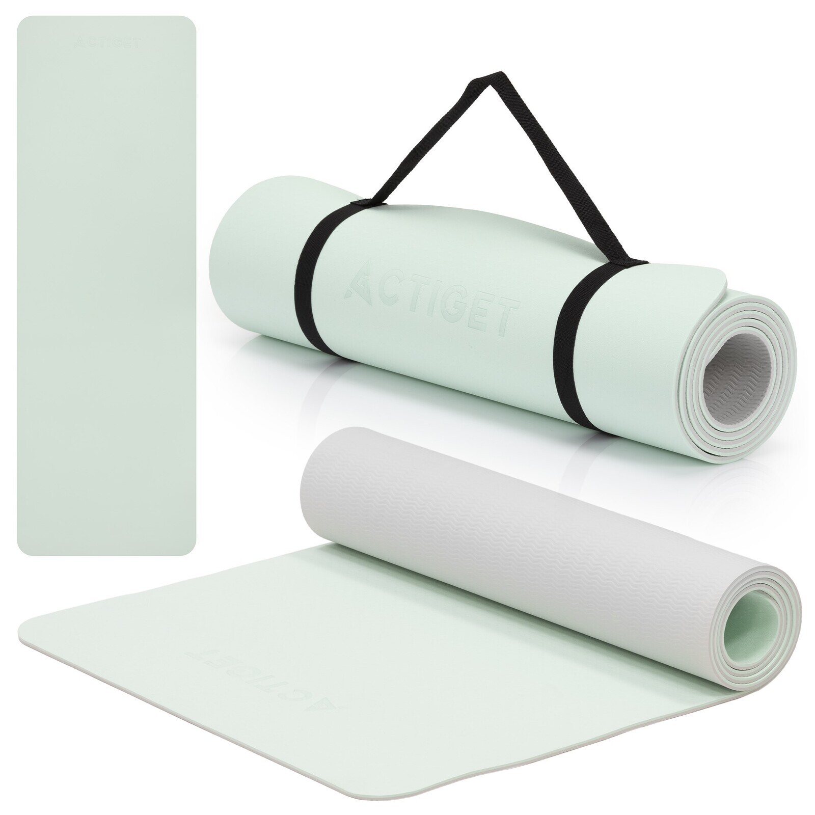 Podložka na cvičenie - 183x61x0,6 cm - protišmyková - mätová