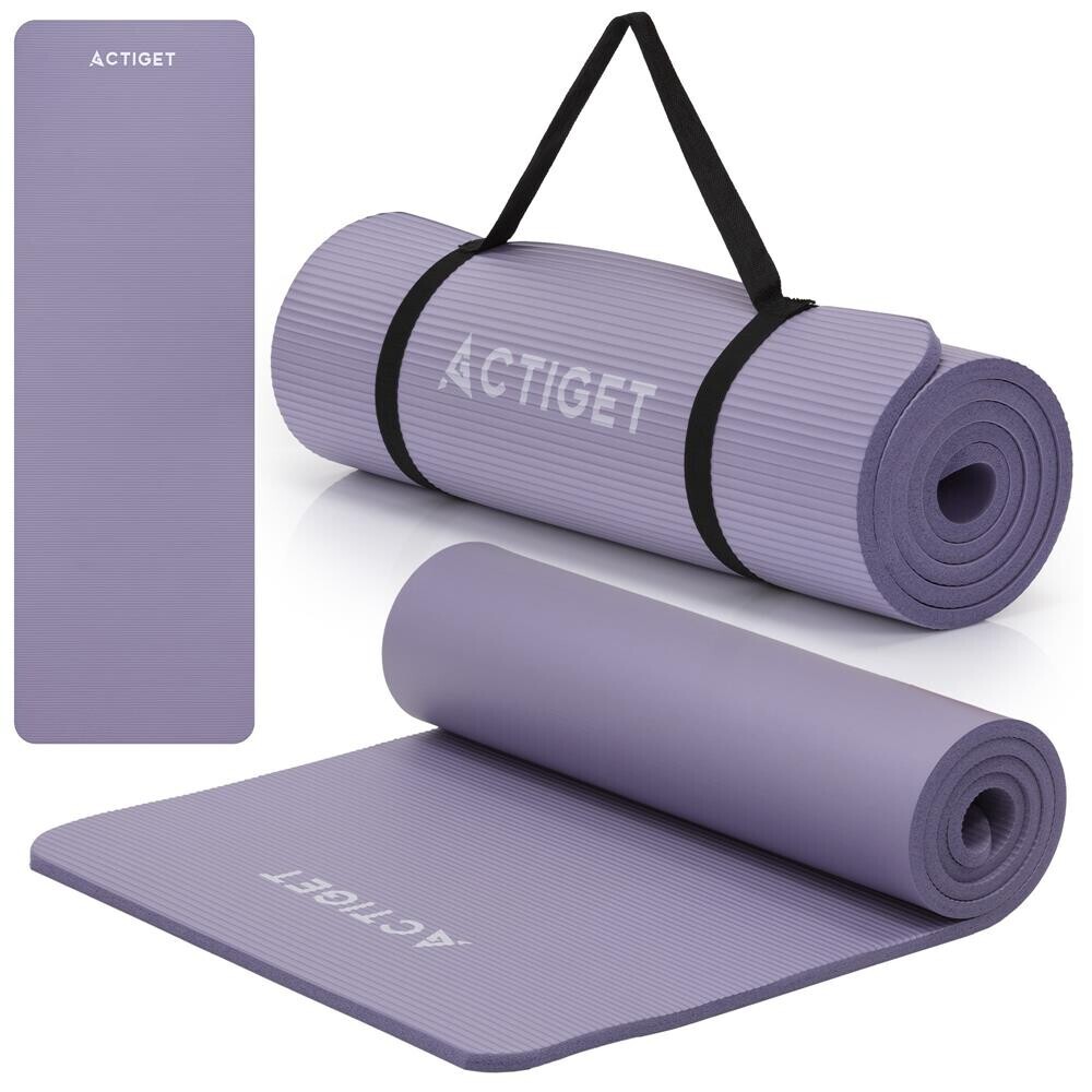 Podložka na cvičenie - 183x61x1,5 cm - protišmyková - fialová