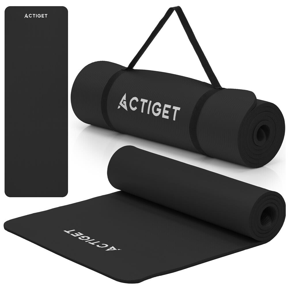 Podložka na cvičenie - 183x61x1 cm - protišmyková - čierna