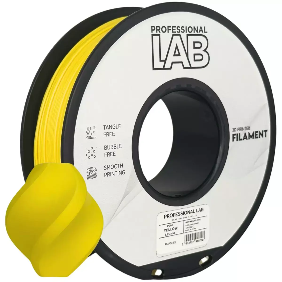 PLA+ filament Professional Lab - 1 kg žltá