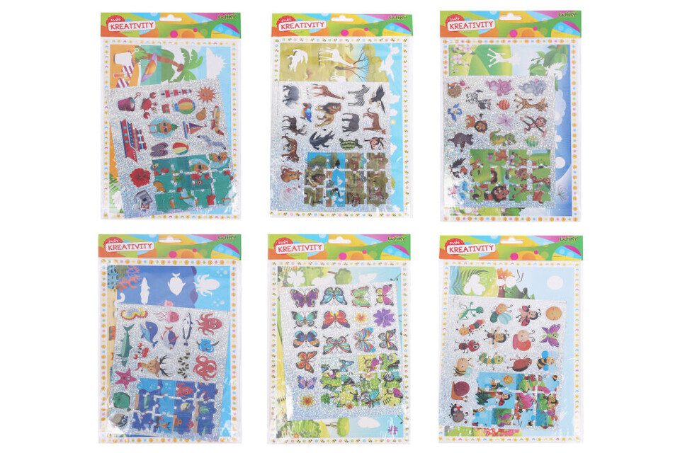 Kreatívna sada 2v1 20x34cm, omaľovánky + nálepky