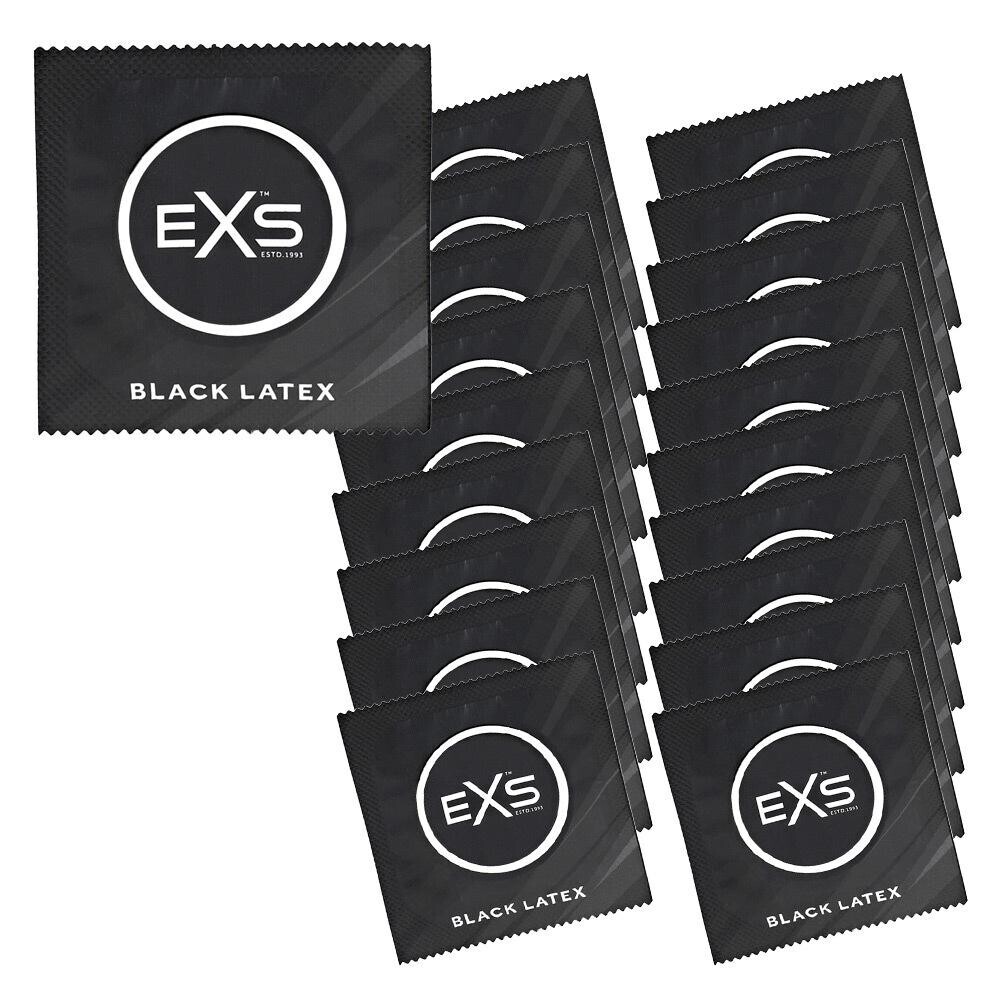 EXS Sada kondomů Black Latex 20 ks