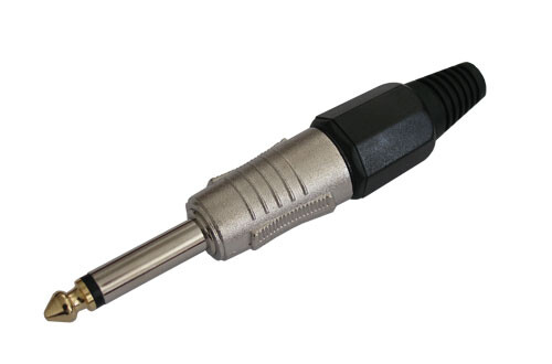 Konektor Jack 6.3 mono kov HQ čierny