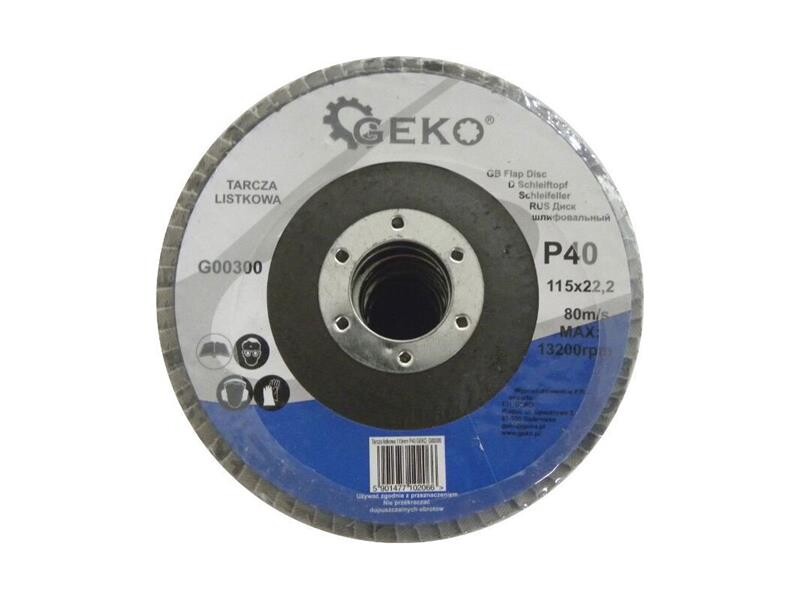 Kotúč na kov lamelový 115mm P40 GEKO G00300