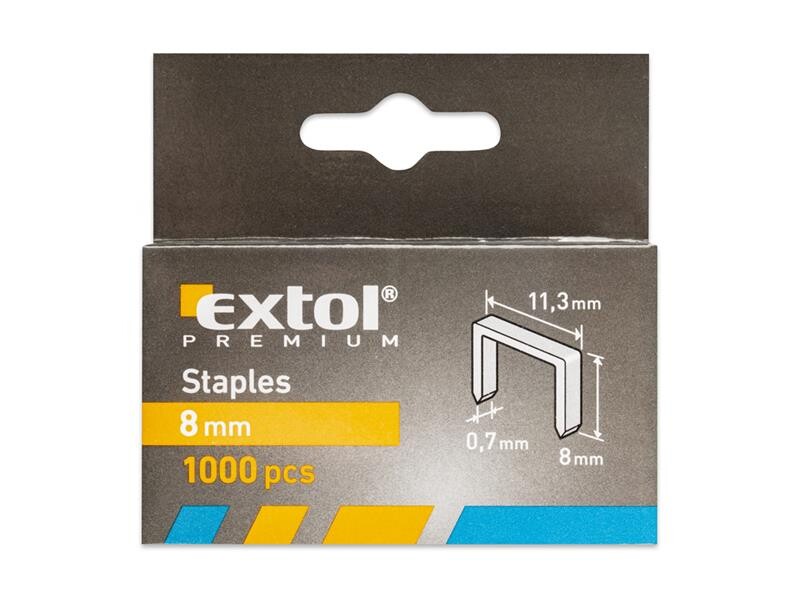 Spony 8mm 11,3x0,52x0,70mm EXTOL PREMIUM 8852502 1000ks