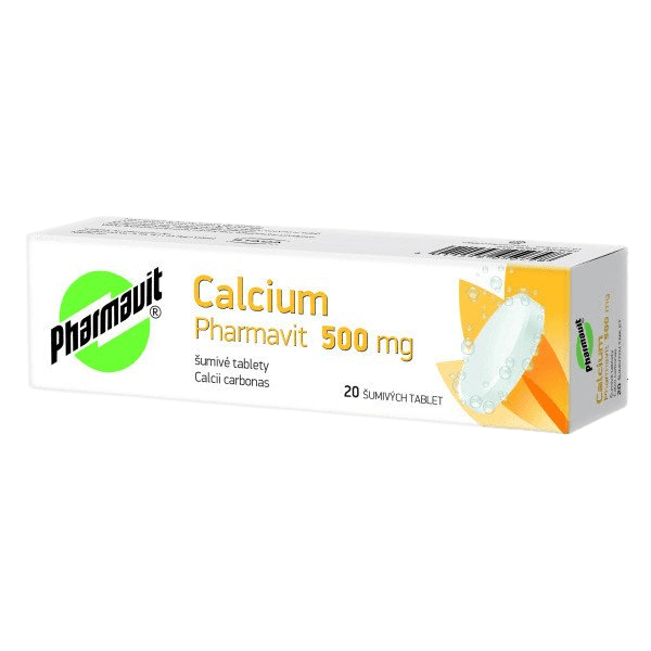 CALCIUM Pharmavit 500mg 20 šumivých tabliet
