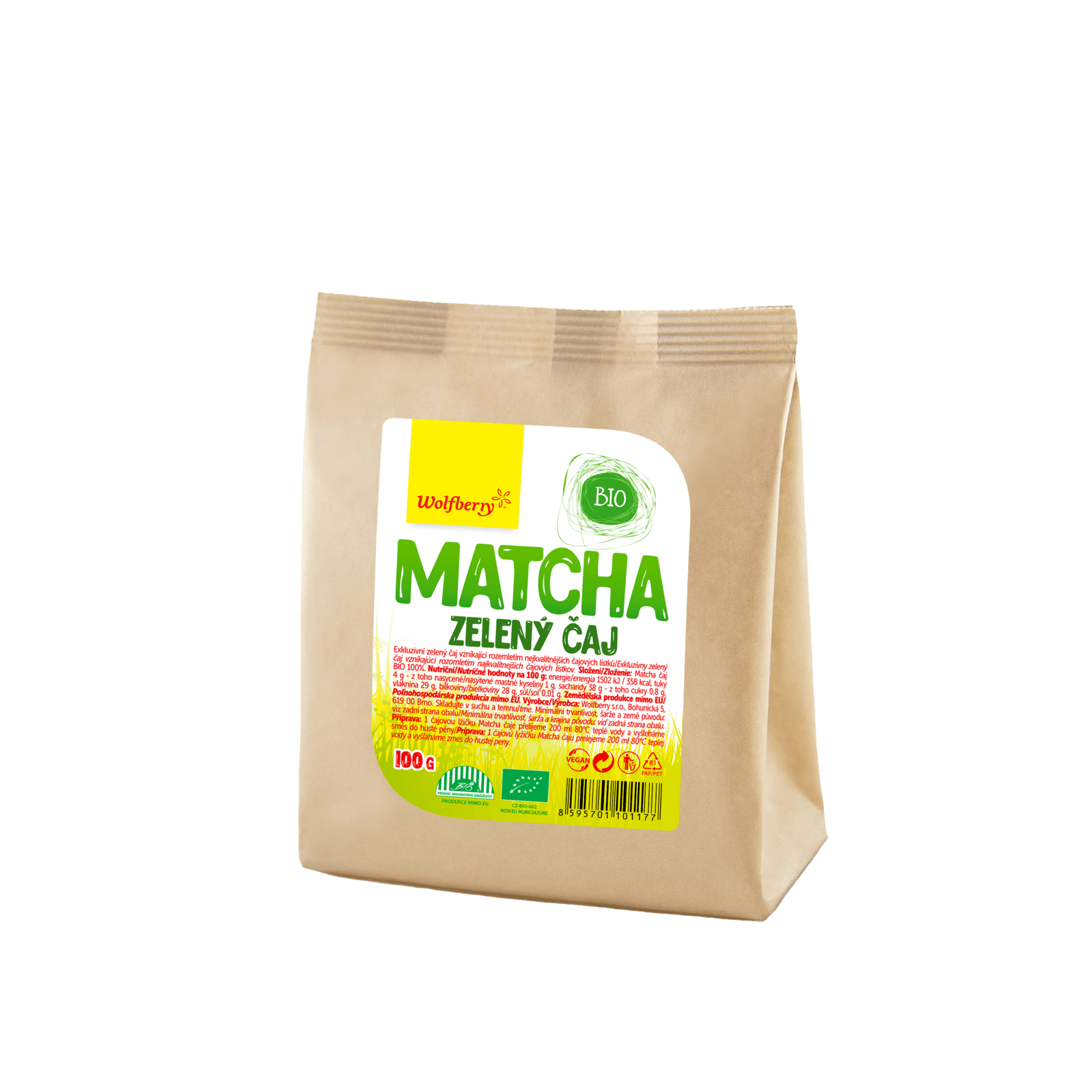 WOLFBERRY Matcha čaj BIO 100 g