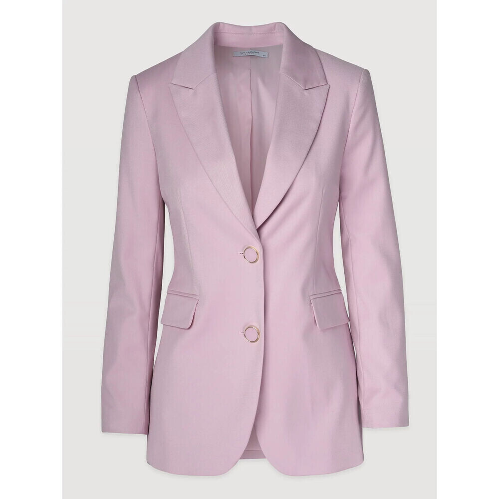 Dámske svetloružové sako so zapínaním na dva gombíky 19611