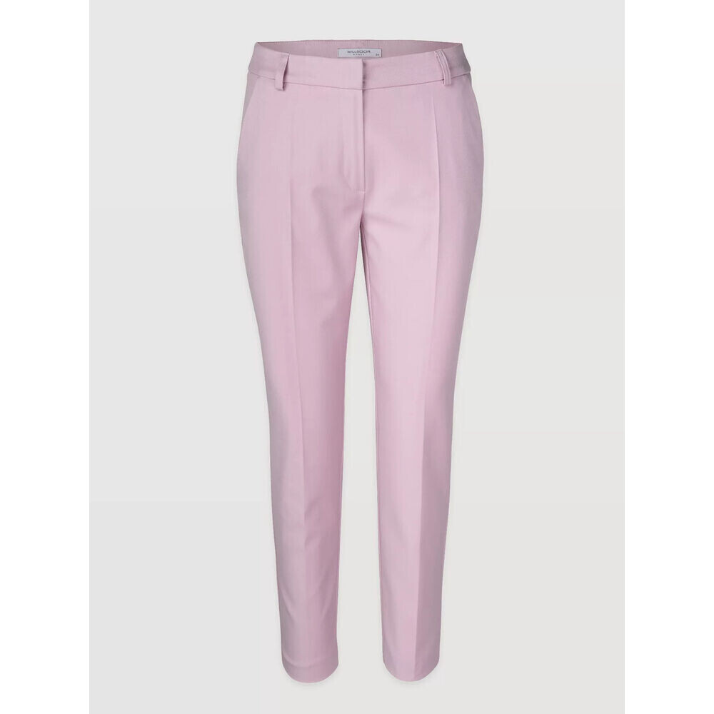 Dámske svetloružové elegantné nohavice úzkeho strihu 19612