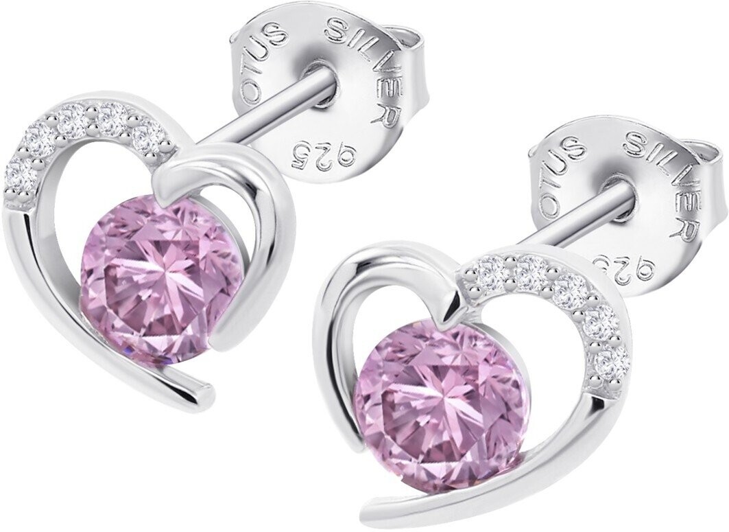 Lotus Silver Slušivé strieborné náušnice Srdce LP3106-4/2