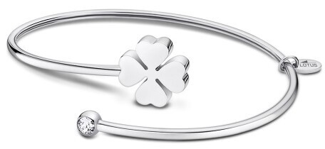 Lotus Style Pevný oceľový náramok Štvorlístok LS2169-2/5