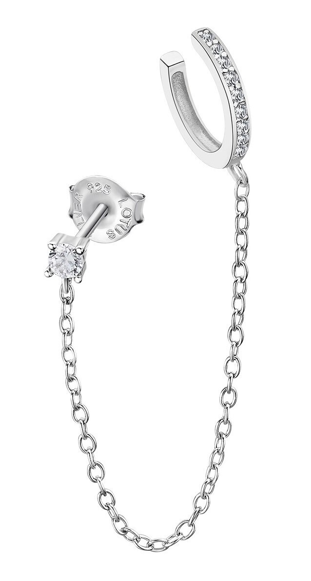 Lotus Silver Strieborná dvojitá single náušnice Earparty LP3333-9/1