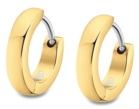 Lotus Style Pozlátené kruhové náušnice z ocele LS2226-4/1