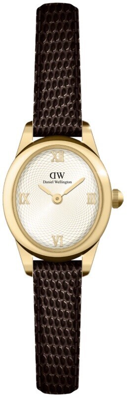 Daniel Wellington Ophelia Mini 22x25,5 Dark Brown Lizard White Guilloché G DW00100891
