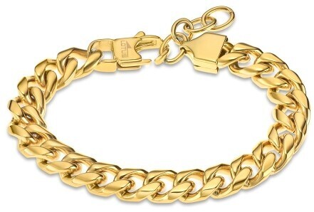 Lotus Style Pozlátený oceľový náramok Men in Black LS2215-2/1