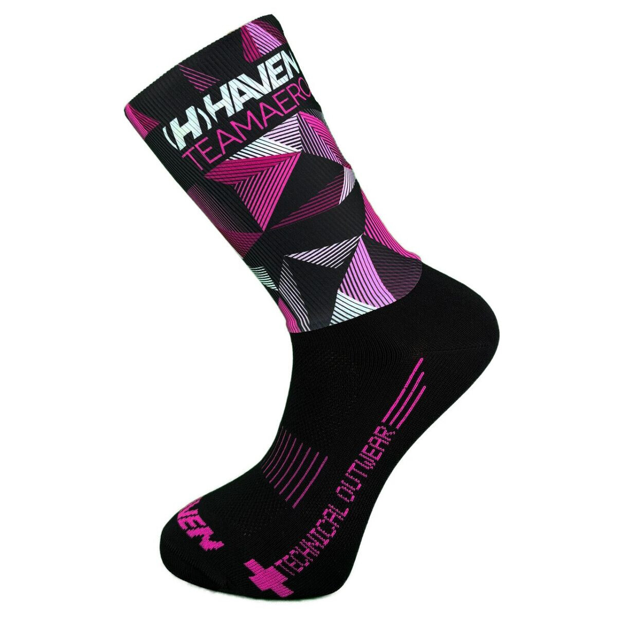 Ponožky športové Haven Aero - čierne-ružové,