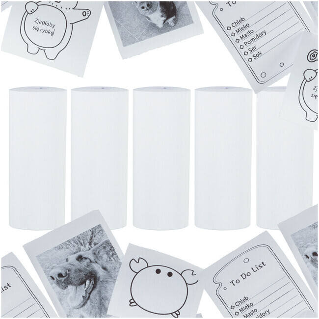 Termopapierové rolky pre tlačiarne fotoaparátov - 5,7 cm x 4,5 m 5 kusov