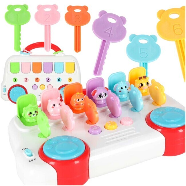 Vzdelávací autobus s vyskakovacími zvieratkami a kľúčmi