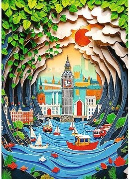 TREFL Puzzle Paper Art: Londýn 1000 dielikov