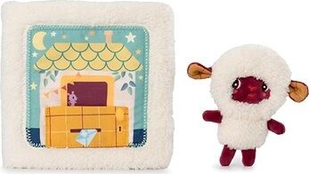 Lilliputiens – textilná knižka s prstovou bábkou – dobrú noc s ovečkou Yvon
