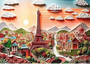 TREFL Puzzle Paper Art: Paríž 1000 dielikov