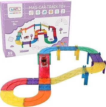 MNTL Magnetická stavebnice Car Track Toy, 52 ks