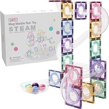 MNTL Magnetická stavebnice Run toy, pastel, 80 ks