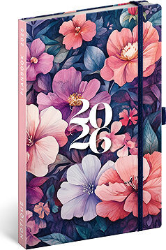 NOTIQUE Planbook diár/notes Kytica 2026, 13 × 21 cm