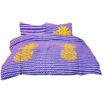 TEXTILOMANIE Obliečky z mikrovlákna PINEAPPLE fialové 2 ks 80 × 80 cm/200 × 220 cm