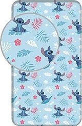 Jerry Fabrics Prostěradlo Lilo and Stitch Blue 90 × 200 × 25 cm