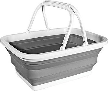 HomeLife Skládací silikonový košík 16 l, 38 × 14 × 25,5 cm