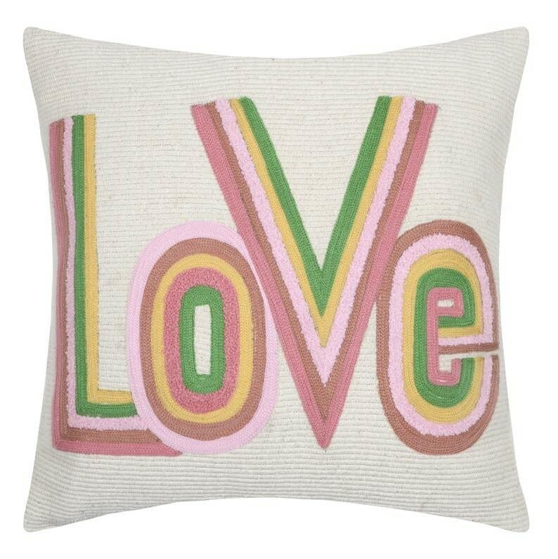 Dekorativní polštář Sweet Love 40x40 cm krémový
