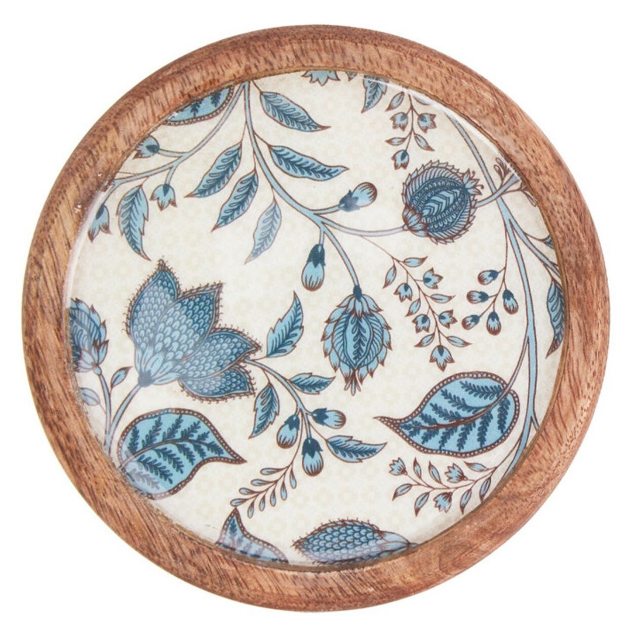 Sada 4 ks podtácků NOLIE mangové dřevo/modrá