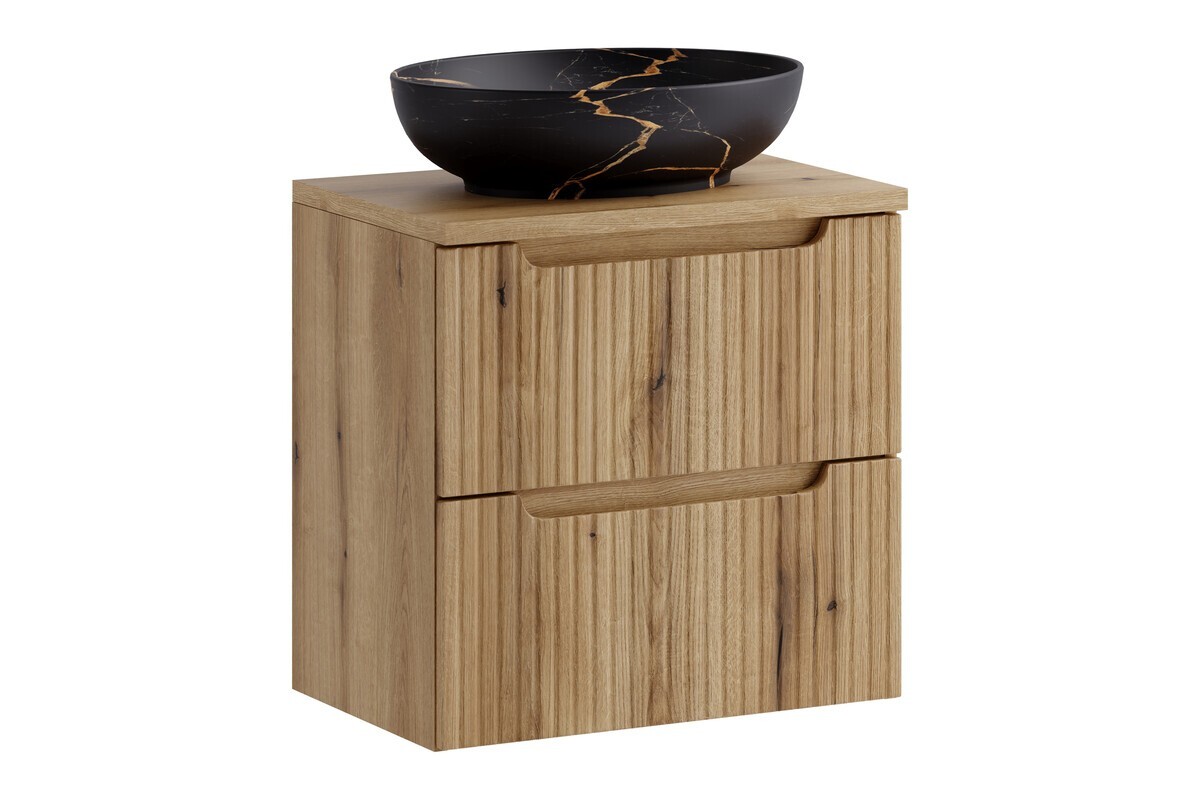 Závěsná skříňka Nova Mona s deskou a umyvadlem 60 cm dub coast evoke