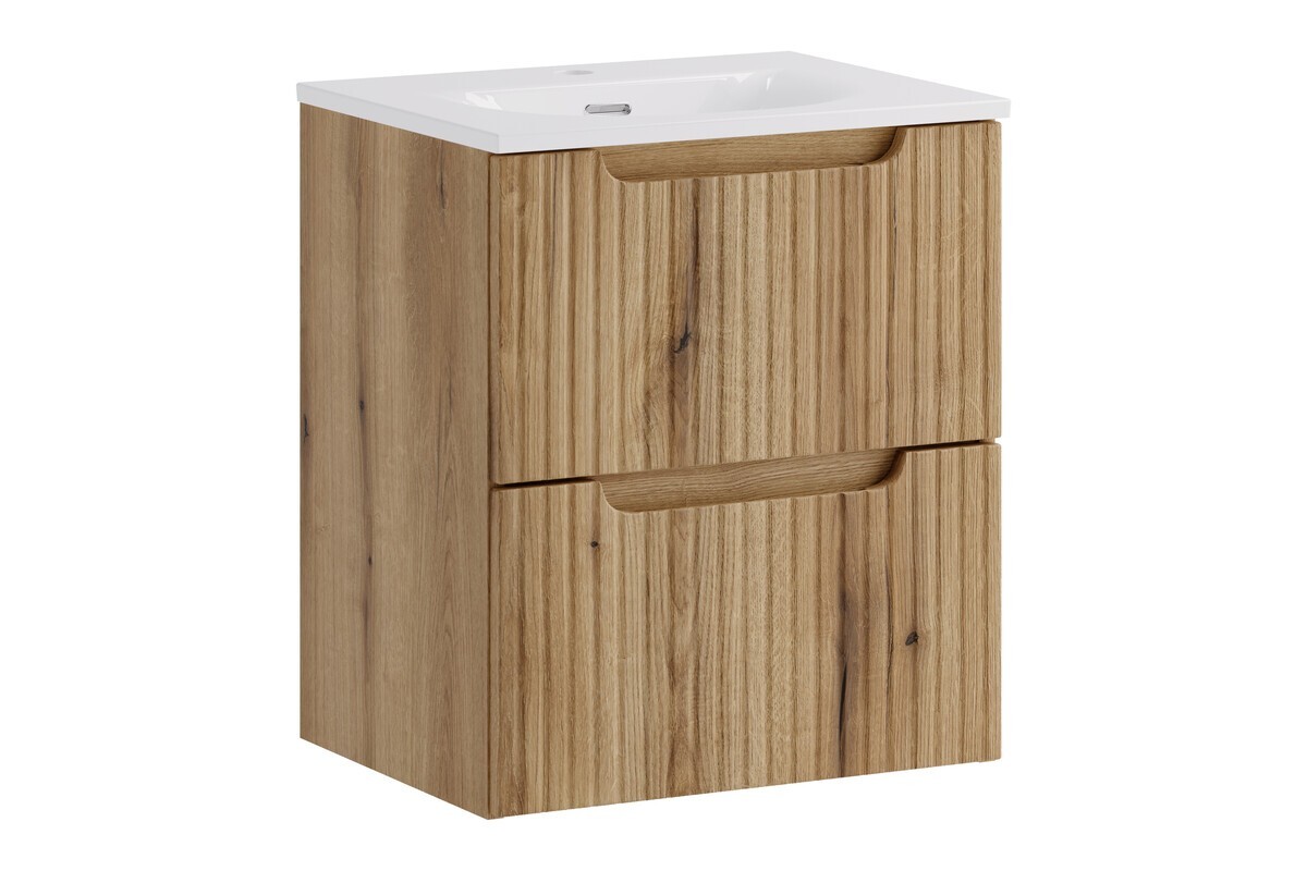 Závěsná skříňka Nova Sky se zápustným umyvadlem 50 cm dub coast evoke