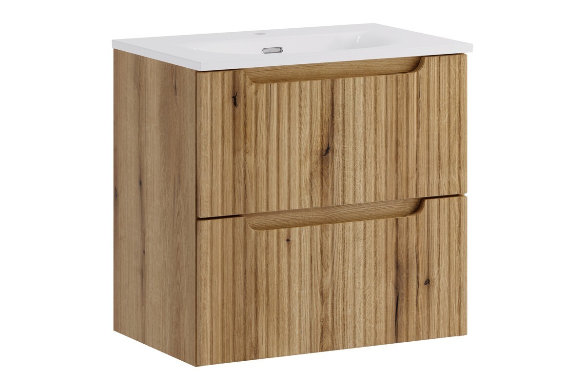 Závěsná skříňka Nova Sky se zápustným umyvadlem 60 cm dub coast evoke