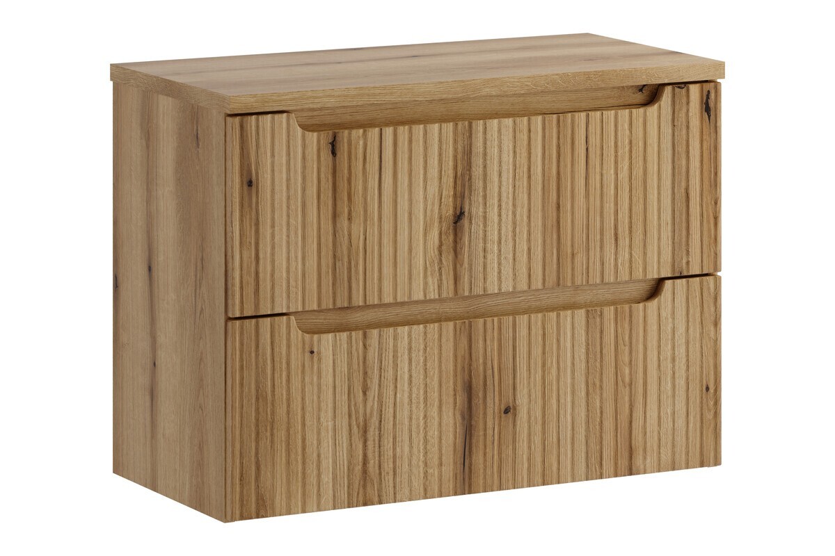 Závěsná skříňka pod umyvadlo Nova s deskou 80 cm dub coast evoke